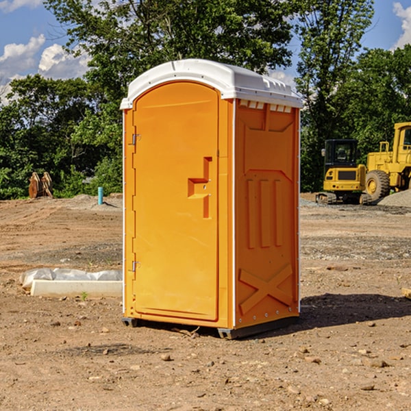 how often are the portable restrooms cleaned and serviced during a rental period in Bonneauville PA